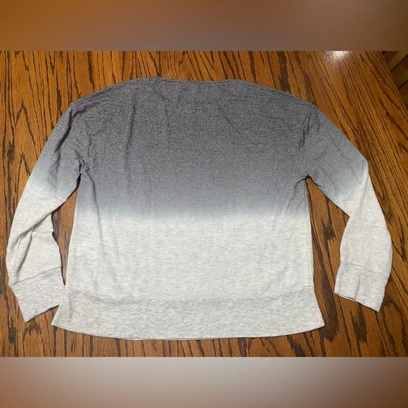 Bar III Womens Medium Heather Belle Gray Ombre Sweater - Picture 2 of 9